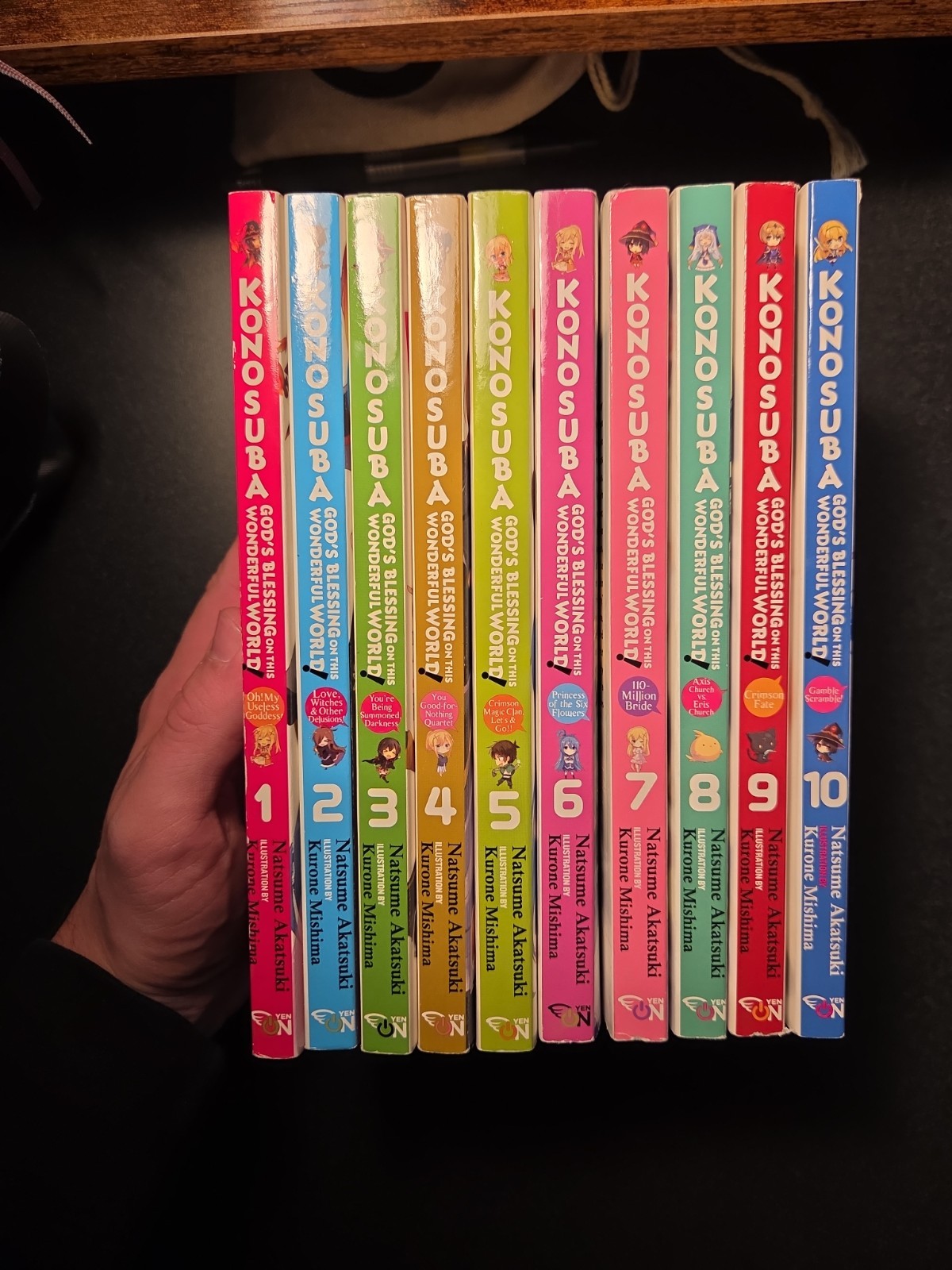 KonoSuba: la benedizione di Dio su questo meraviglioso mondo! Light Novels Vol 1-10 Inglese
