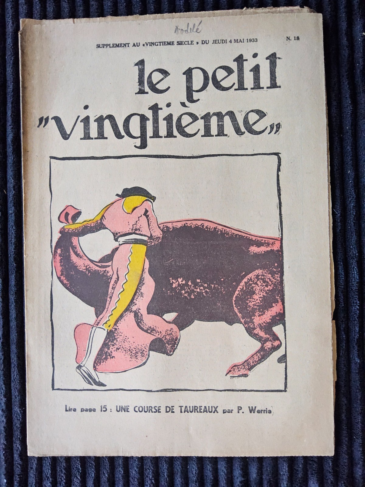 Tintin - Petit Vingtième - Numéro 18 de 1933