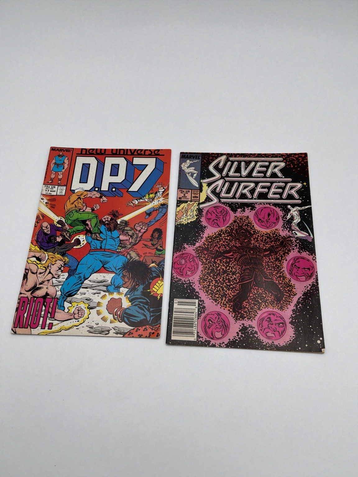 Marvel Comic Lot Silver Surfer #9 DP7 #17 1988 Newsstand