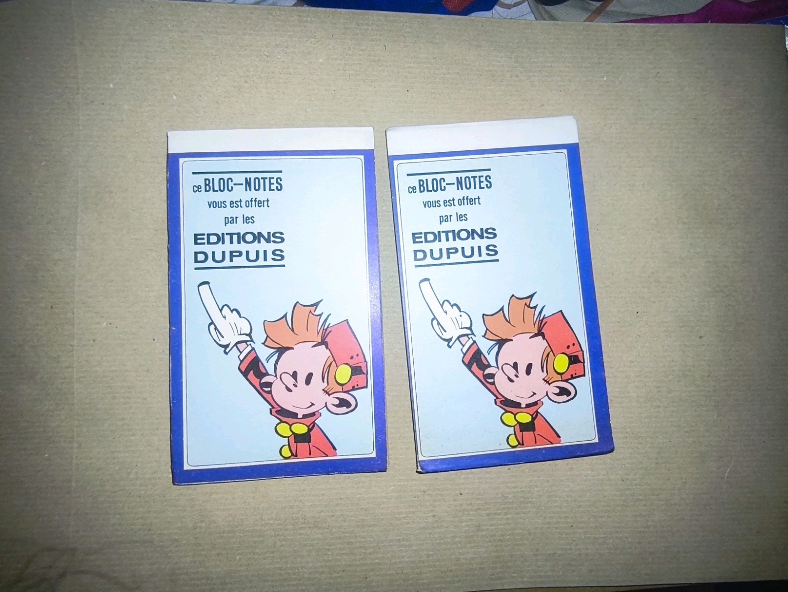 LOT 2 BLOCS NOTES  SPIROU  /  EDITION  DUPUIS  ANNEES  60   COMPLET VIERGE RARE