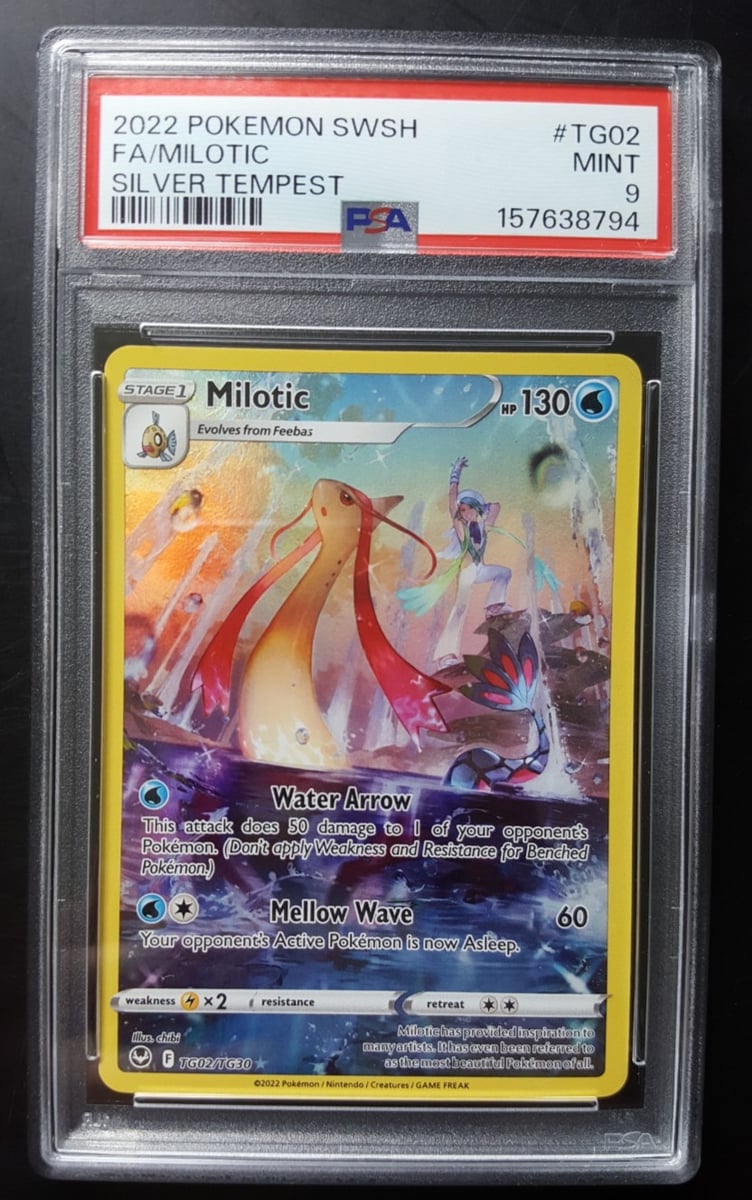 2022 POKEMON SWSH12 SILVER TEMPEST TRAINER GALLERY #TG02 MILOTIC - PSA 9 COME NUOVO