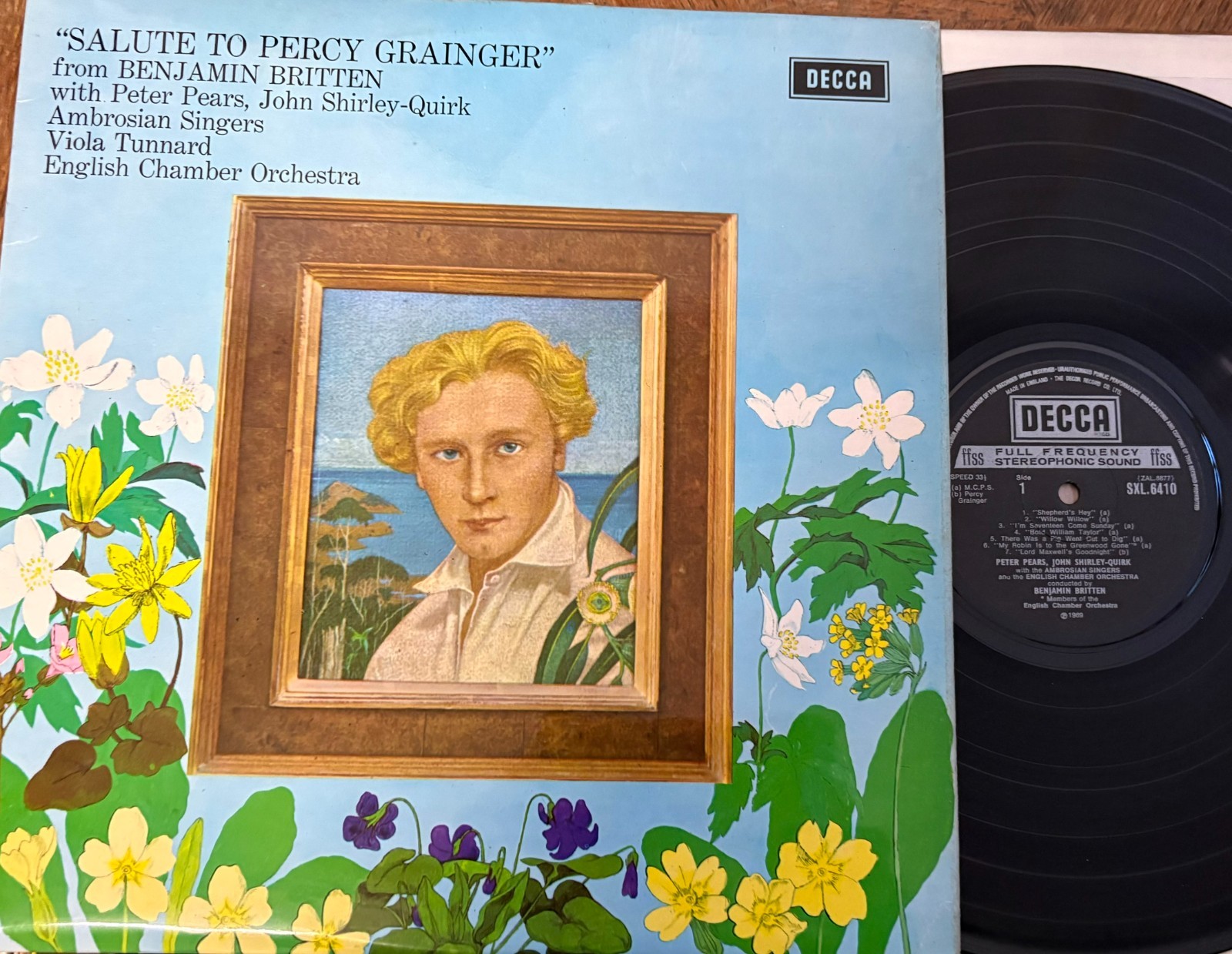 PETER PEARS / BRITTEN  ' salute to Percy Grainger '    / DECCA SXL 6410