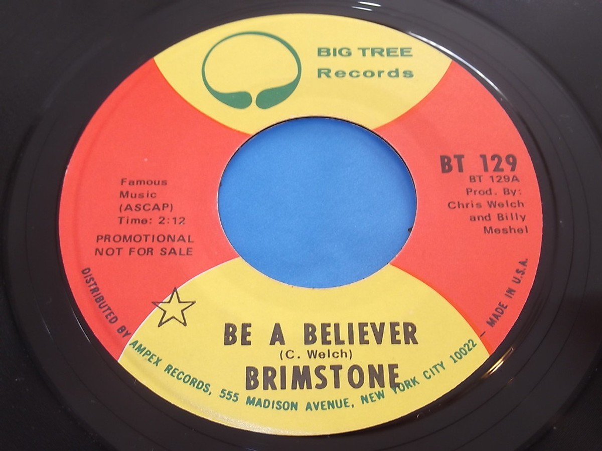 Brimstone - Be A Believer / Straight Ahead 45 - Big Tree Records