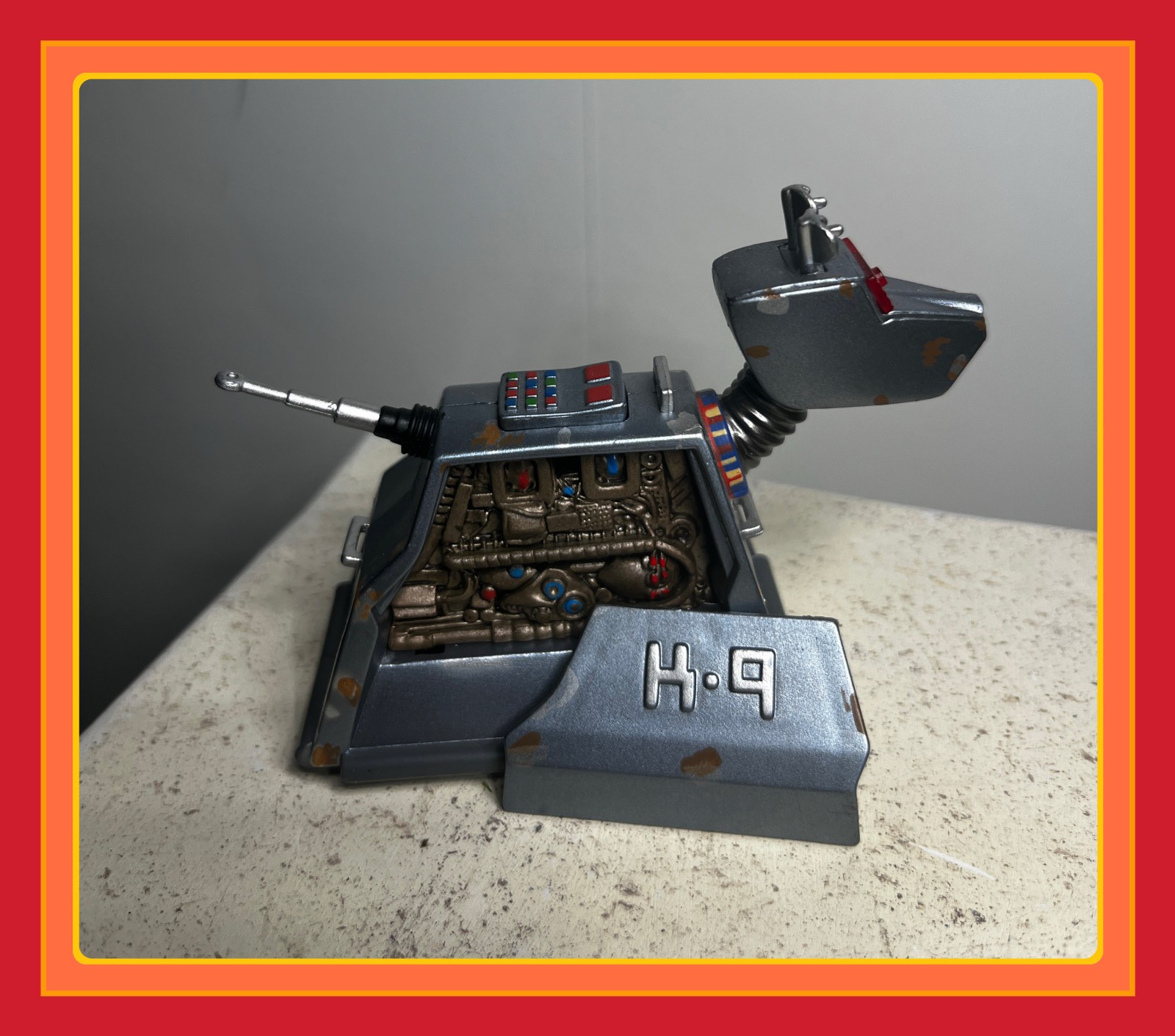 Rare Doctor Who K9 3.5” Robot Dog "Rusty" Version Figure Pull Back & Go Action