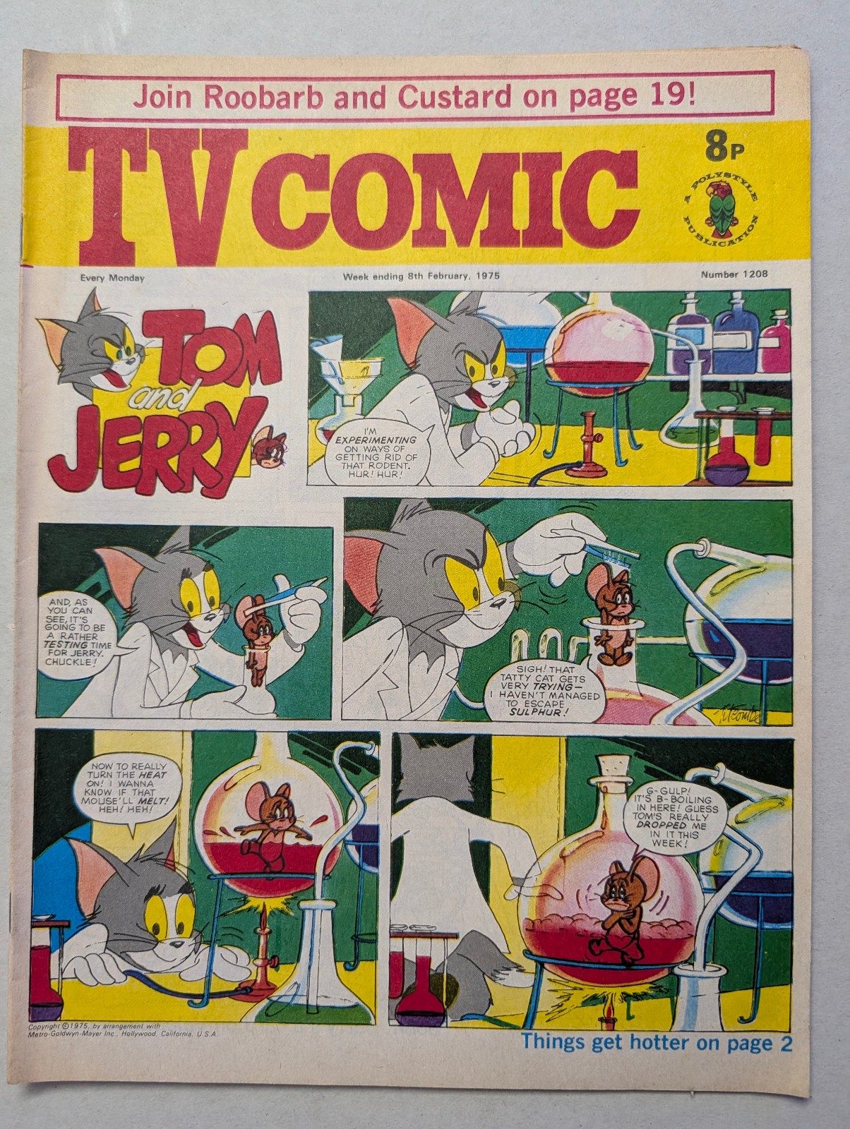 TV Comic No 1208, February 8th 1975. Doctor Who.
