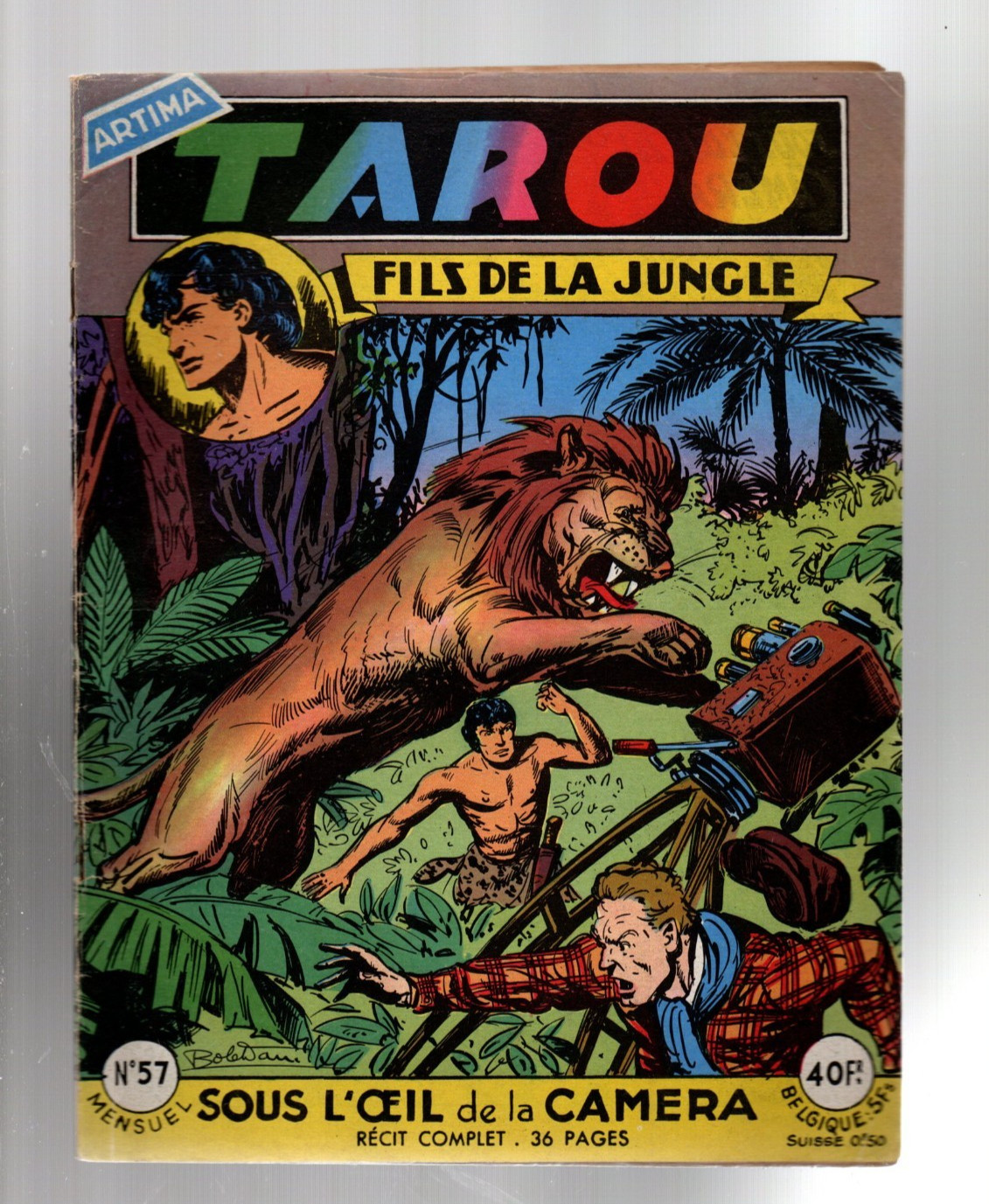 TAROU n°57. Récit complet. ARTIMA 1958. Dessins BOB DAN