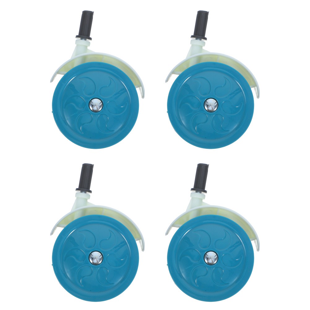 PP Durable Baby Walker Replacement Wheels Sky Blue Silent Swivel 4Pcs Set