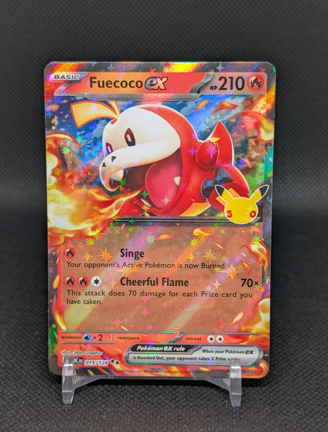 Fuecoco ex 015/128 30th ANNIVERSARY CELEBRATION Pokemon