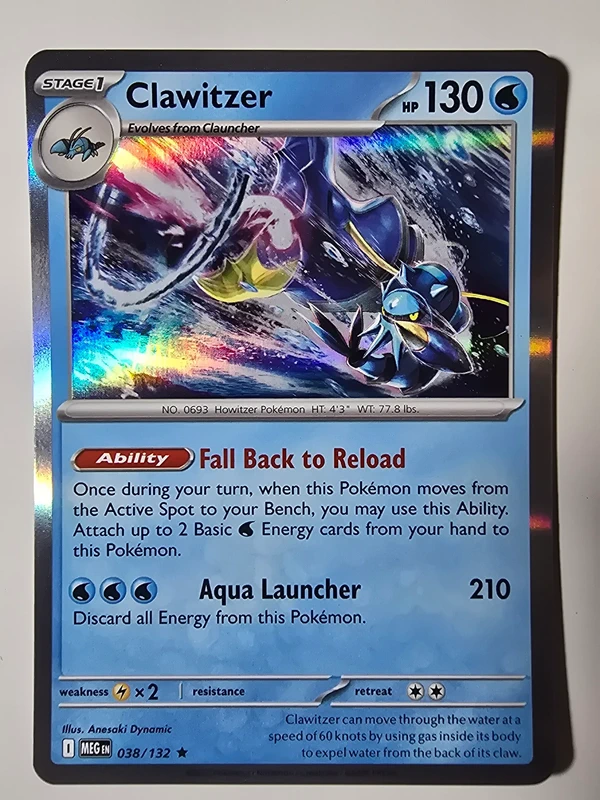 clawitzer (mega evolution 038/132) (holo) (trading card)