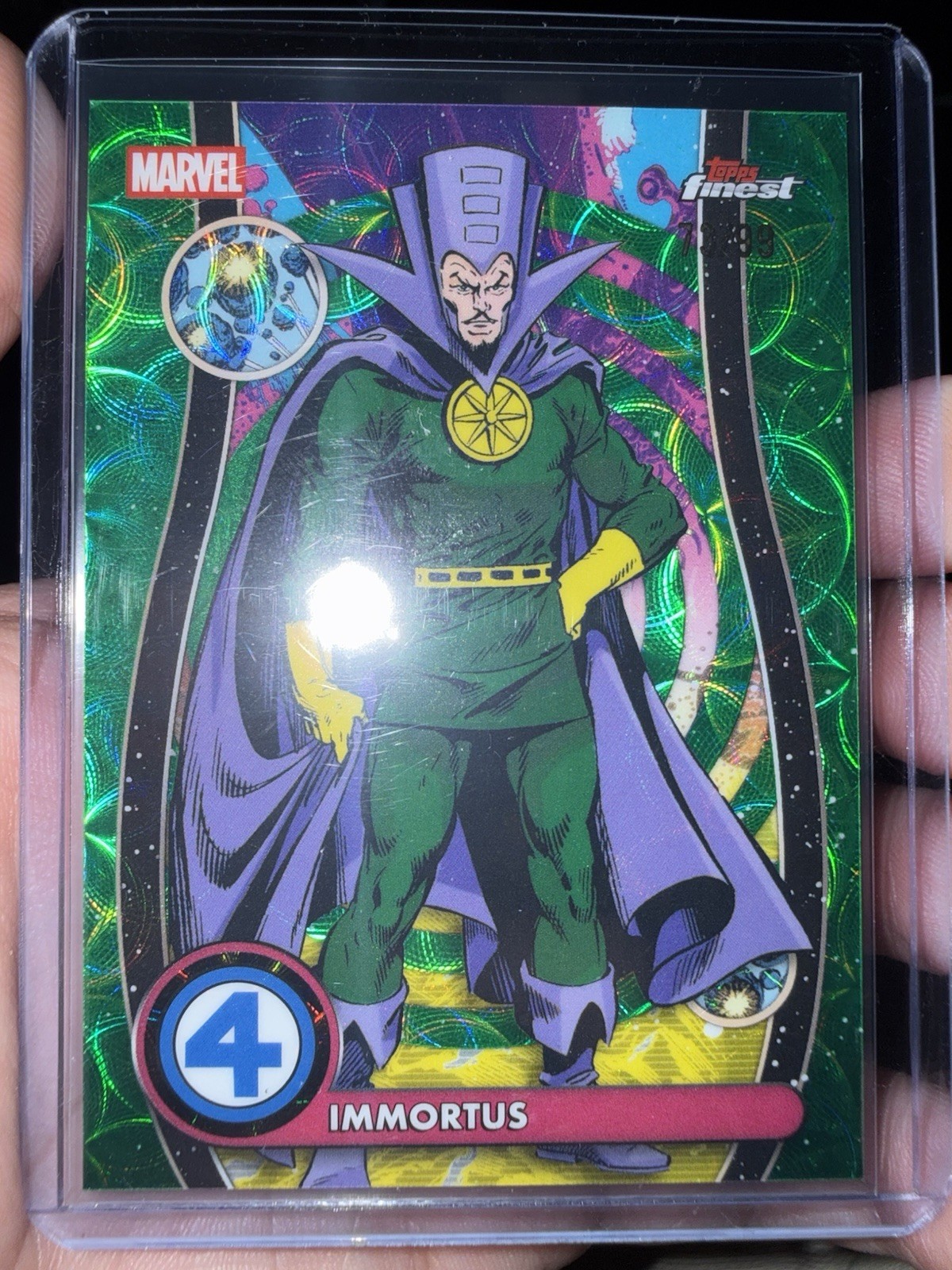Immortus 2026 Topps Finest Fantastic Four Negative Zone Green /99 #NZ-042