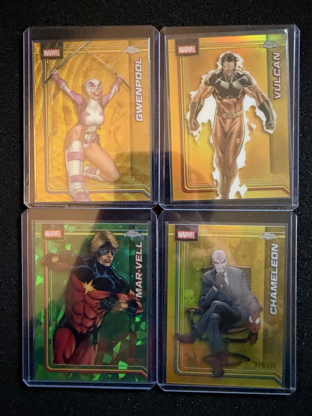 2026 Topps Chrome Marvel Serialized 4 card lot all alpha & book end gwenpool 