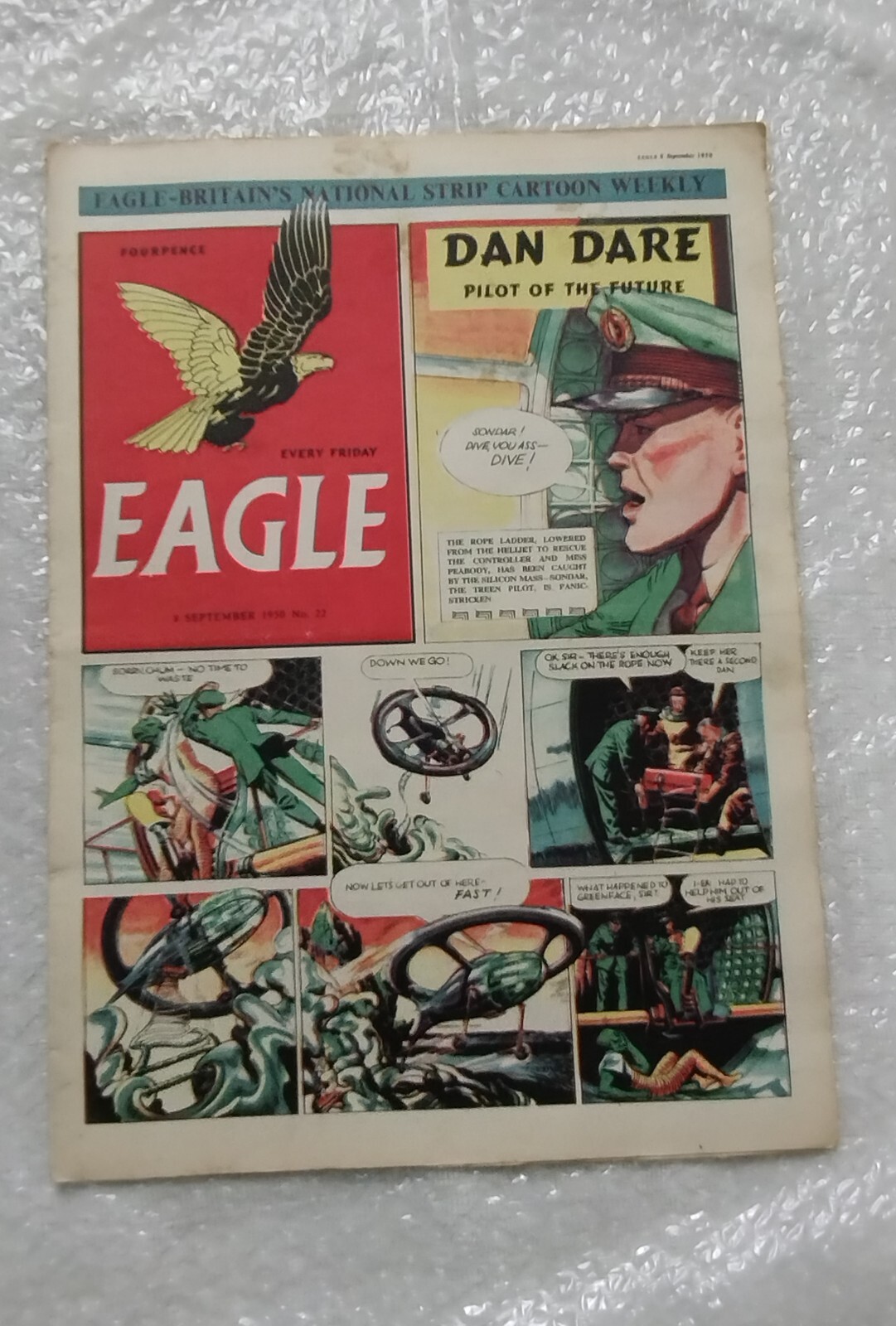 Eagle Comic Vol 1 No 22, 8th Sept 1950 - A Round the World Diesel Tramp Ship