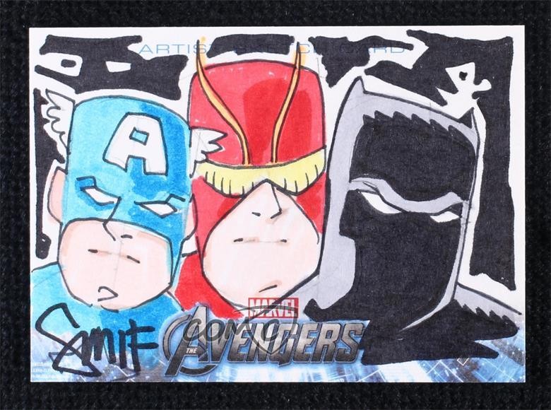 2012 Upper Deck Marvel Avengers Assemble Art 1/1 Dan SMIF Smith Auto Sketch 1gt