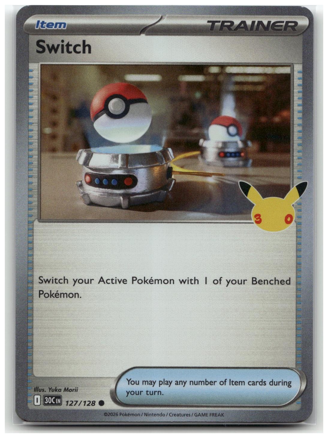 Switch 127/128 ME: 30° Celebrazione Pokemon Holo Comune TCG NM