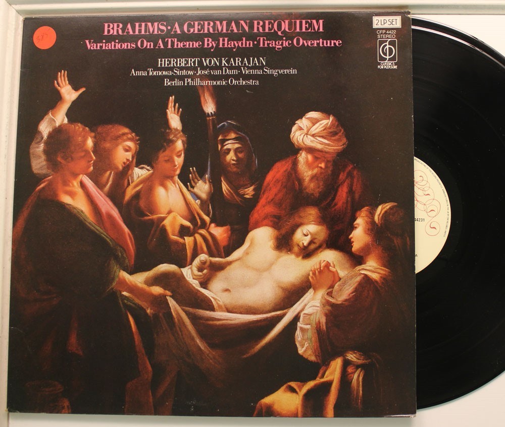 Herbert Von Karajan Vinile LP 2 Dischi Brahms A German Requiem 33 RPM