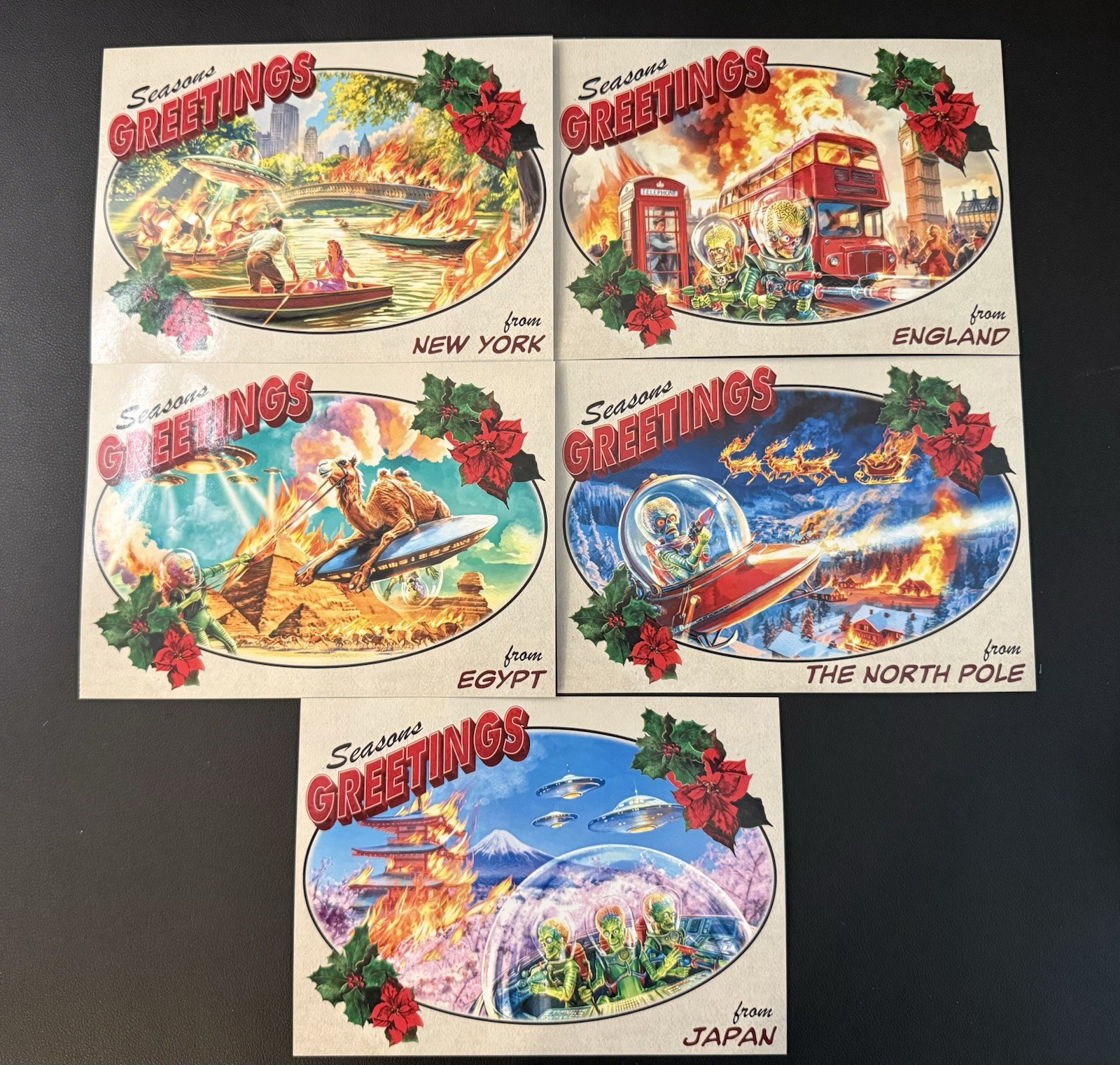 2026 TOPPS MARS ATTACKS XMAS GREETINGS 5x BOX TOPPER LOT 