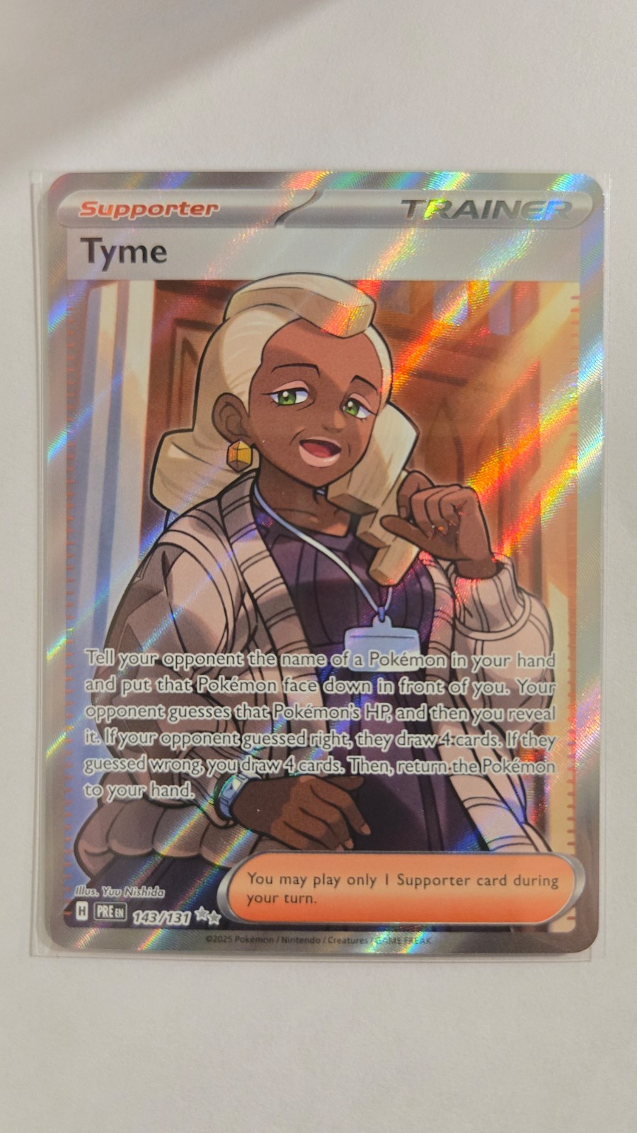 Tyme 143/131 Prismatic Evolutions NM Pokémon TCG