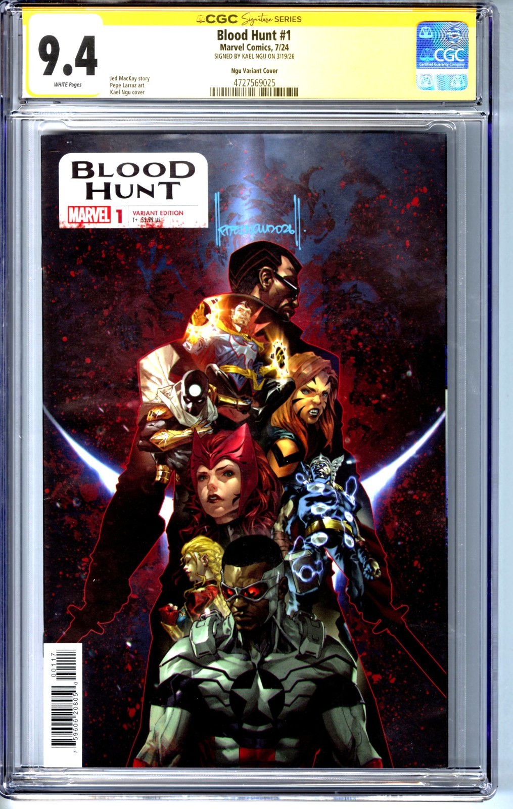 Blood Hunt #1 serie firmata da Kael Ngu CGC 9.4