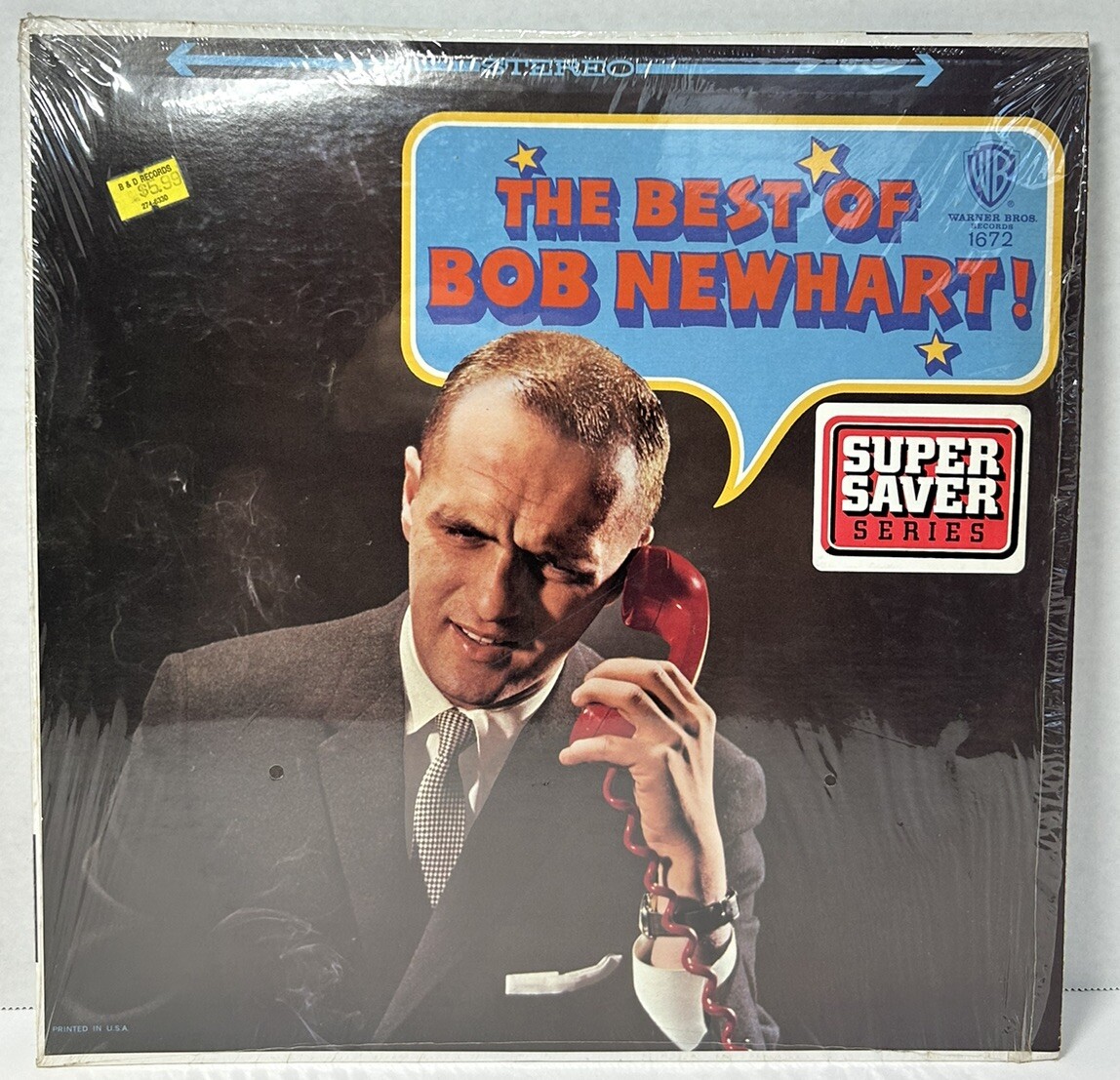 Bob Newhart The Best of Bob Newhart Vinyl Record LP 1966 WS 1672 In Shrink