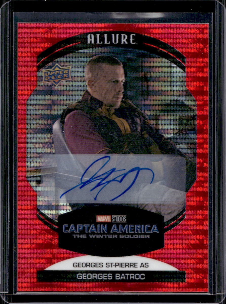 Georges St-Pierre as Georges Batroc 2022 Upper Deck Allure Marvel #27 Red Auto
