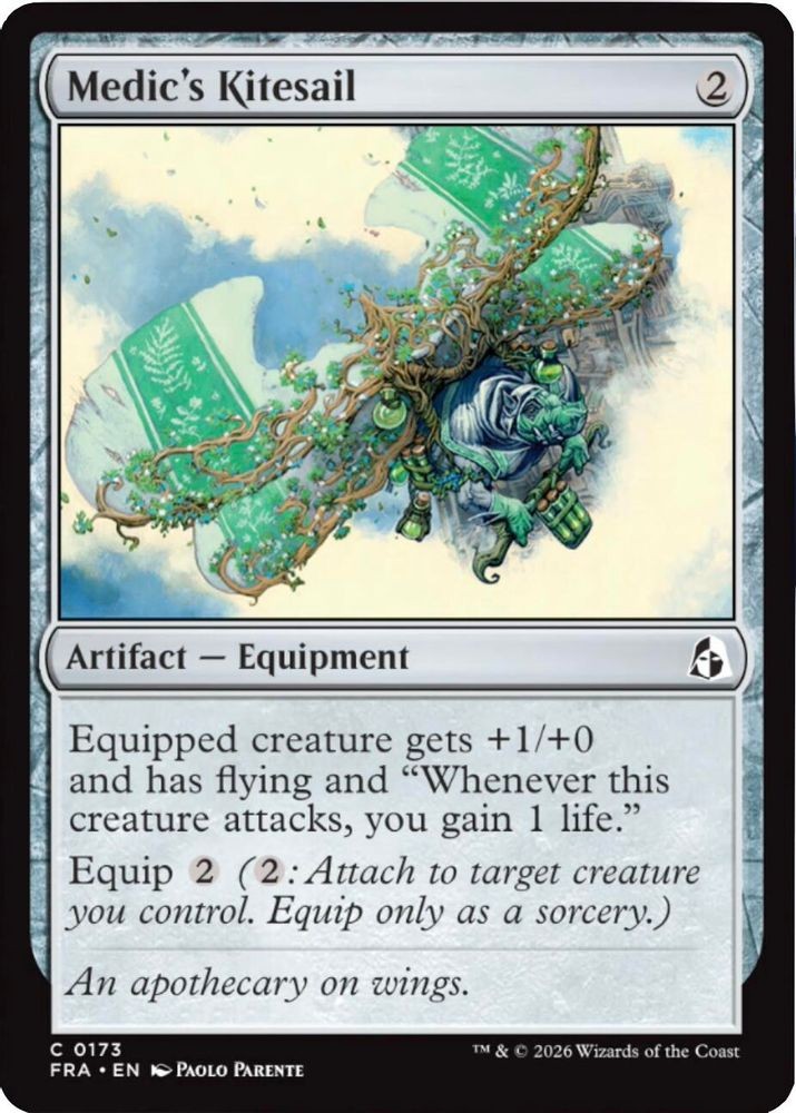 2026 Magic: The Gathering: FRA - Medics Kitesail (#173, Foil, Common, Near Mint)