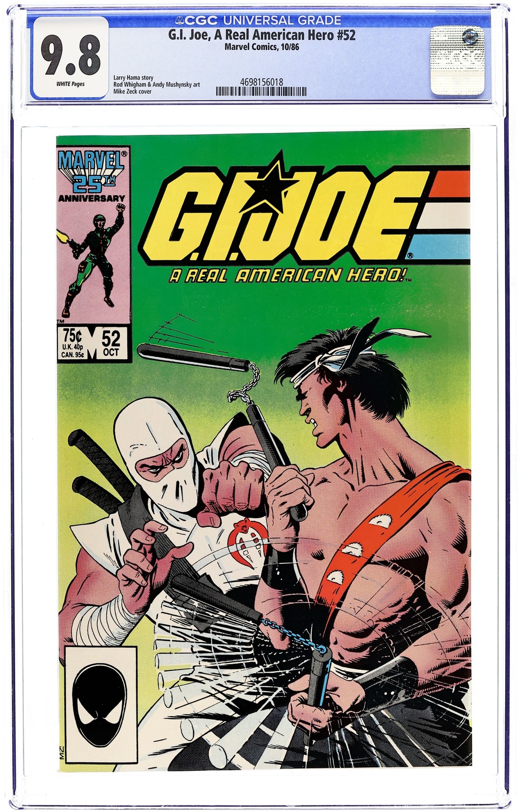 GI Joe A Real American Hero #52D CGC 9.8 1986 4698156018