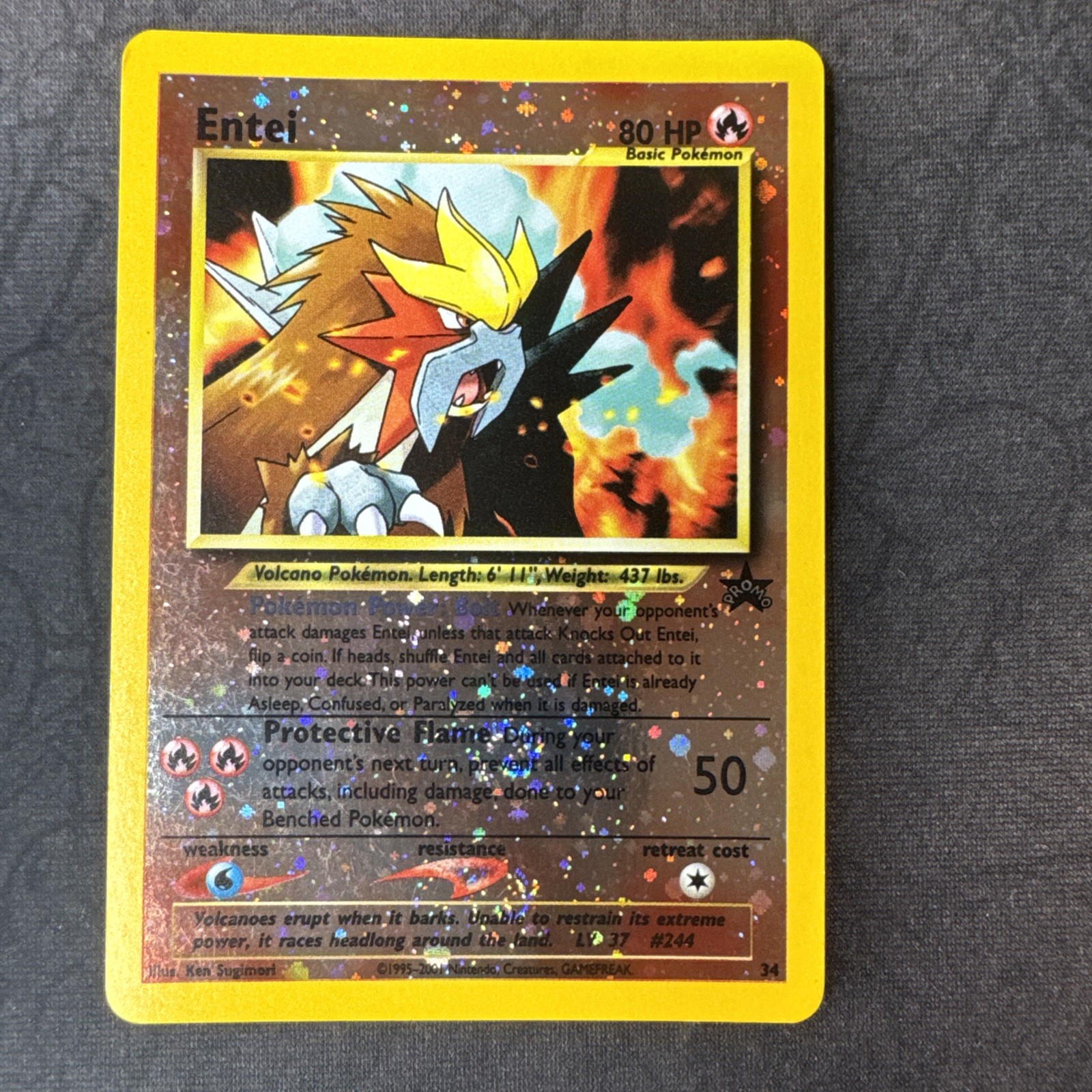 Doppio vortice!!! Entei 34/53 Wotc Black Star Promo Reverse Holo Pokemon