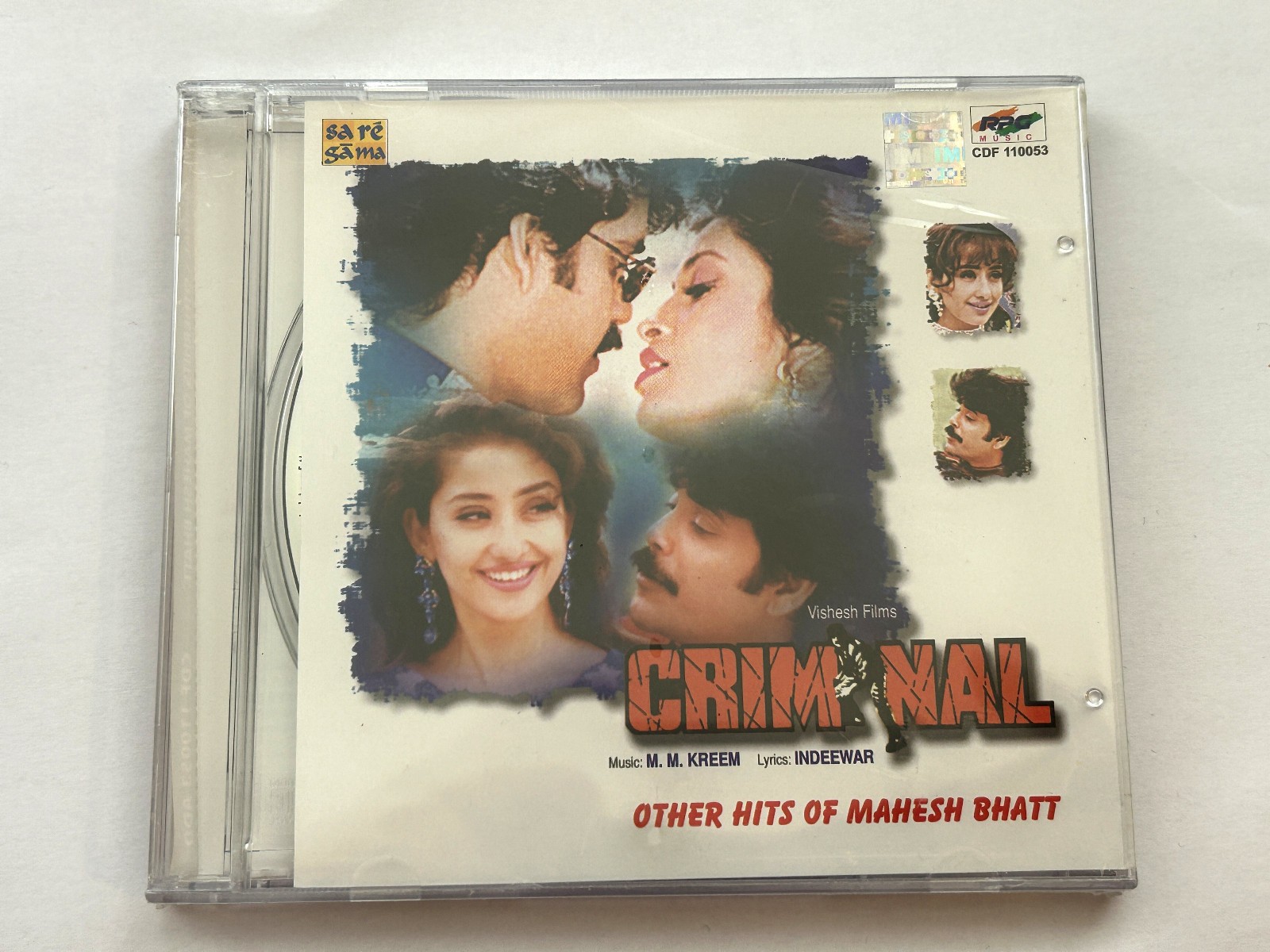 Criminal & Other Hits of Mahesh Bhatt (CD 1994) M M Kreem Soundtrack NEW/SEALED