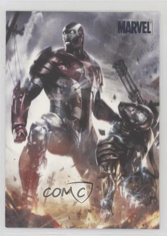 2010 Rittenhouse Marvel Heroes & Villains Silver War Machine vs Iron Patriot d8k