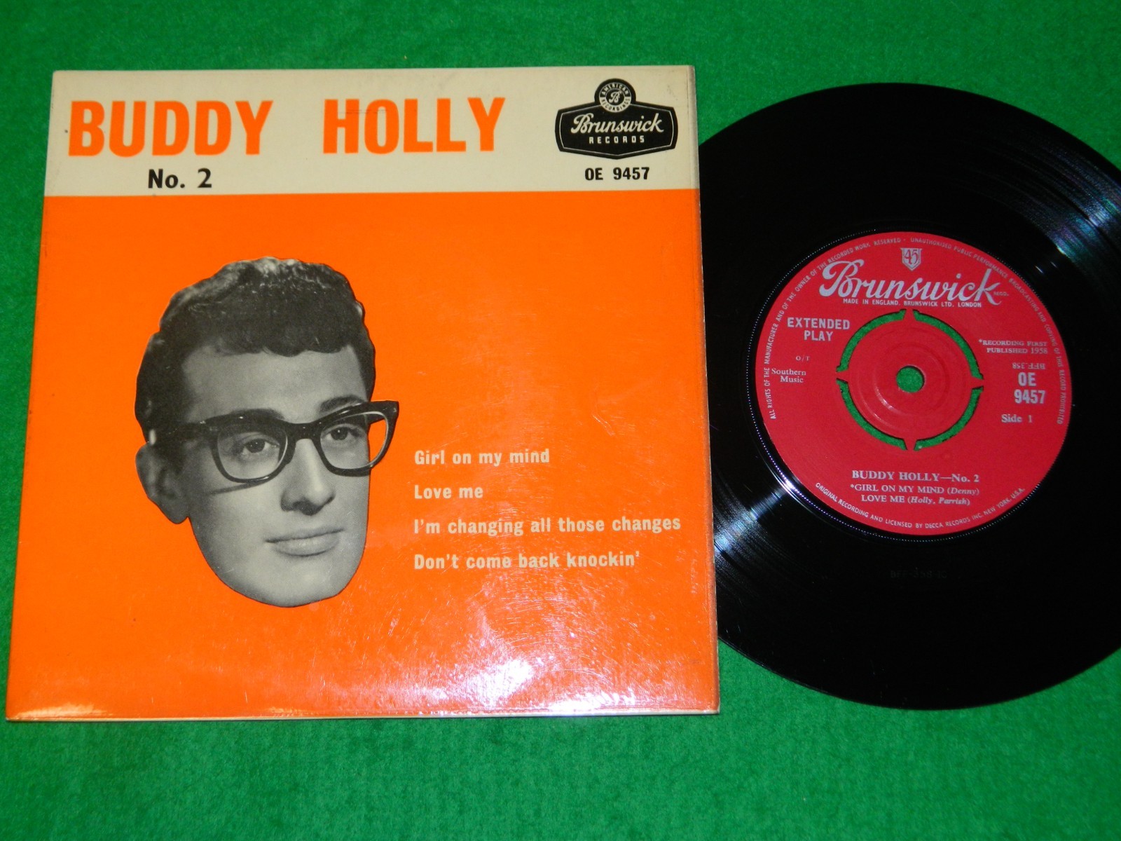 BUDDY HOLLY : Buddy Holly No. 2 EP - (1959) 1961 round centre Brunswick EP EX/NM
