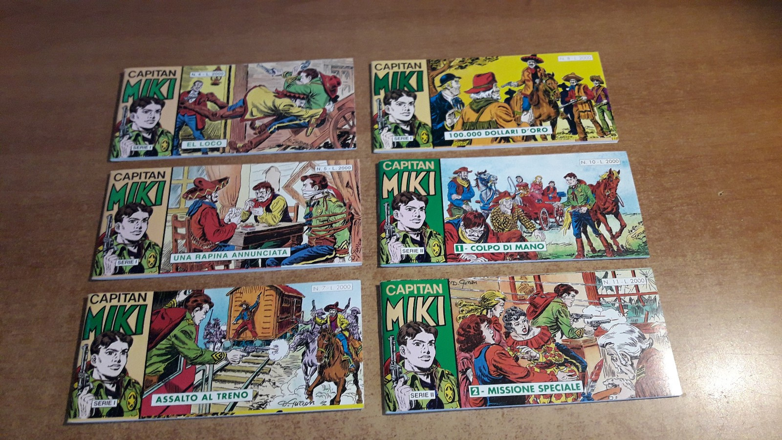 Striscie Capitan MIKI - Collana TuttoMIKI 4-5-7-8-10-11 Editoriale Dardo 1994-95
