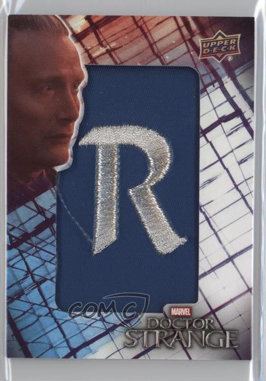 2016 Upper Deck Marvel Doctor Strange Lettermen Mads Mikkelsen #LPMM-6 Patch 1v7
