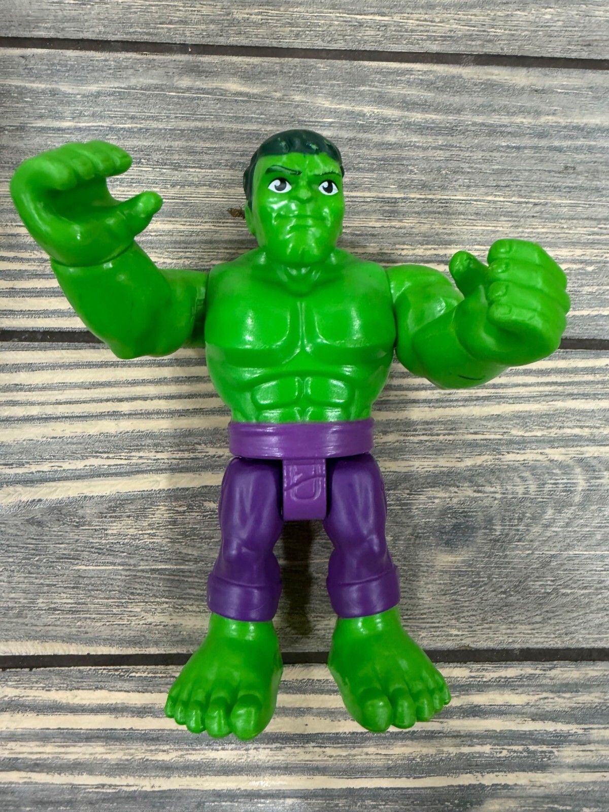 Marvel Hulk Action Figure Verde e Viola Giocattolo 2018 5" Da Collezione Made In Vietnam