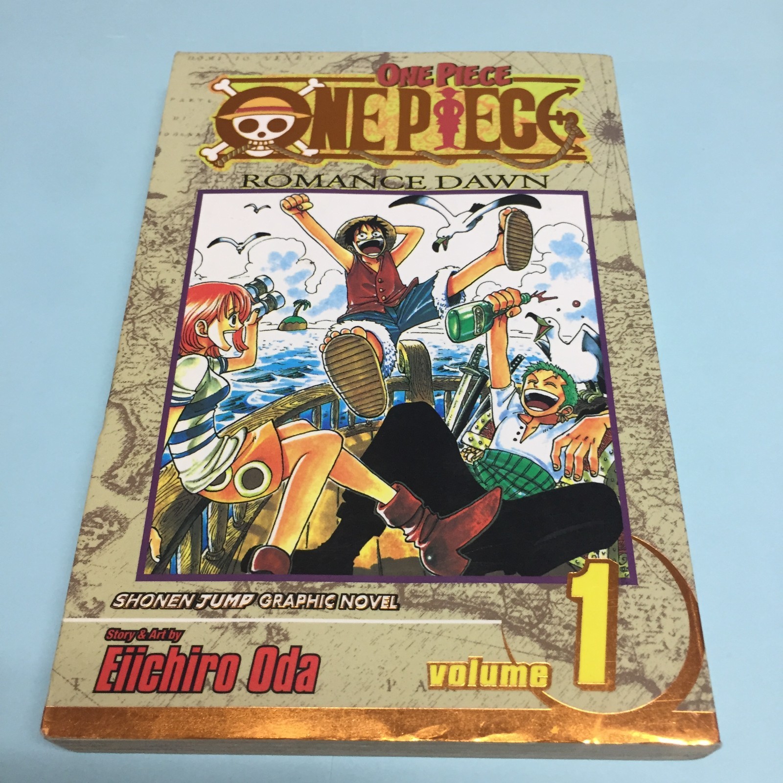 One Piece Volume 1 1° Prima Edizione Stampa Manga Volume Inglese Gold Foil