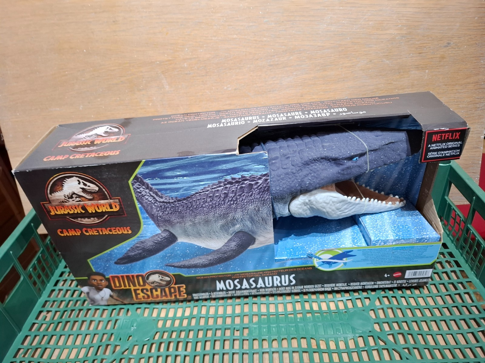 Nuovo Mattel - Jurassic World Ocean Protector Mosasaurus Mosasauro DINO ESCAPE