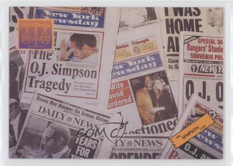 1994 Interlink In Pursuit of Justice: The Simpson Case Promozionale #P8 0o9