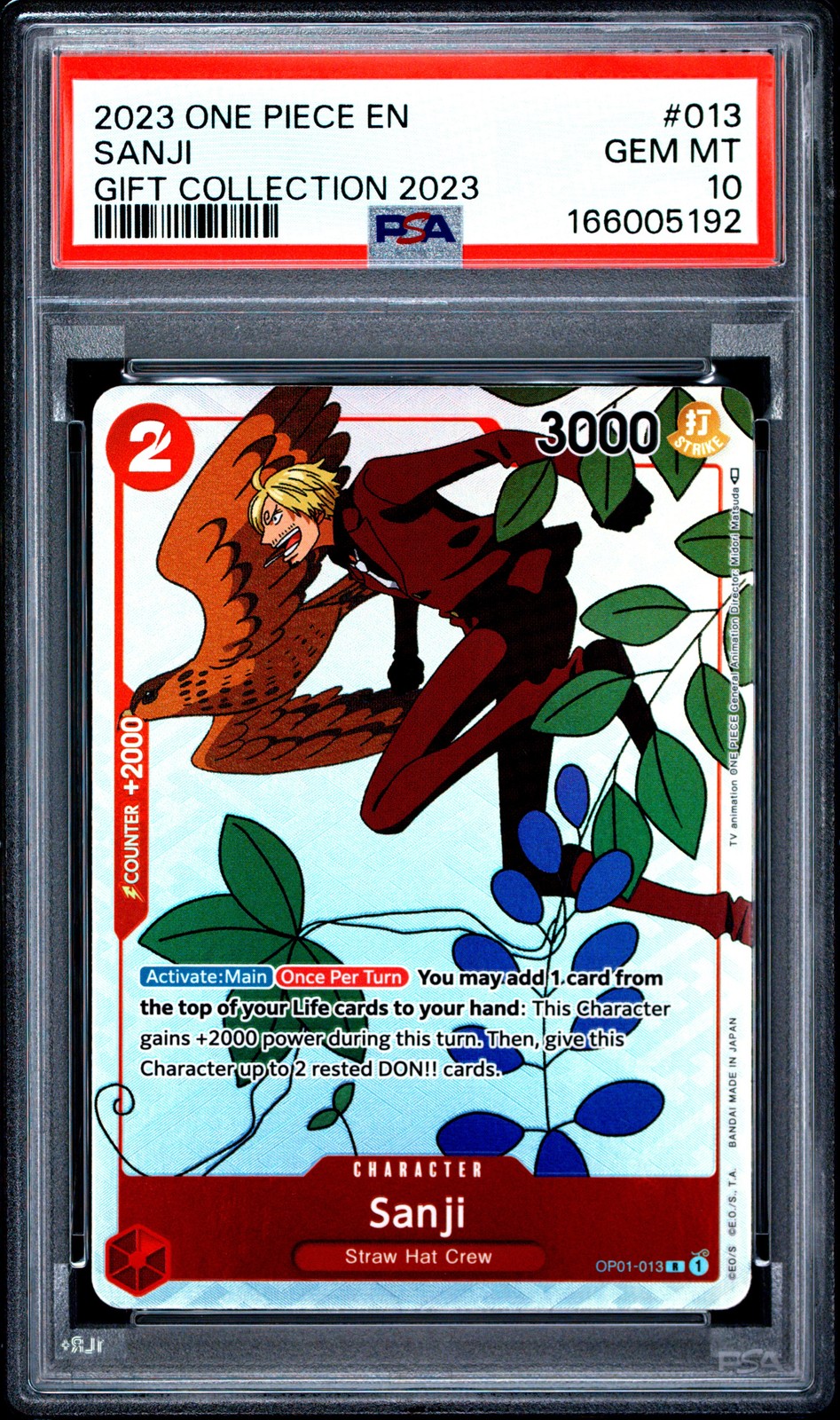 2023 UN PEZZO COLLEZIONE REGALO 2023 #013 SANJI PSA 10
