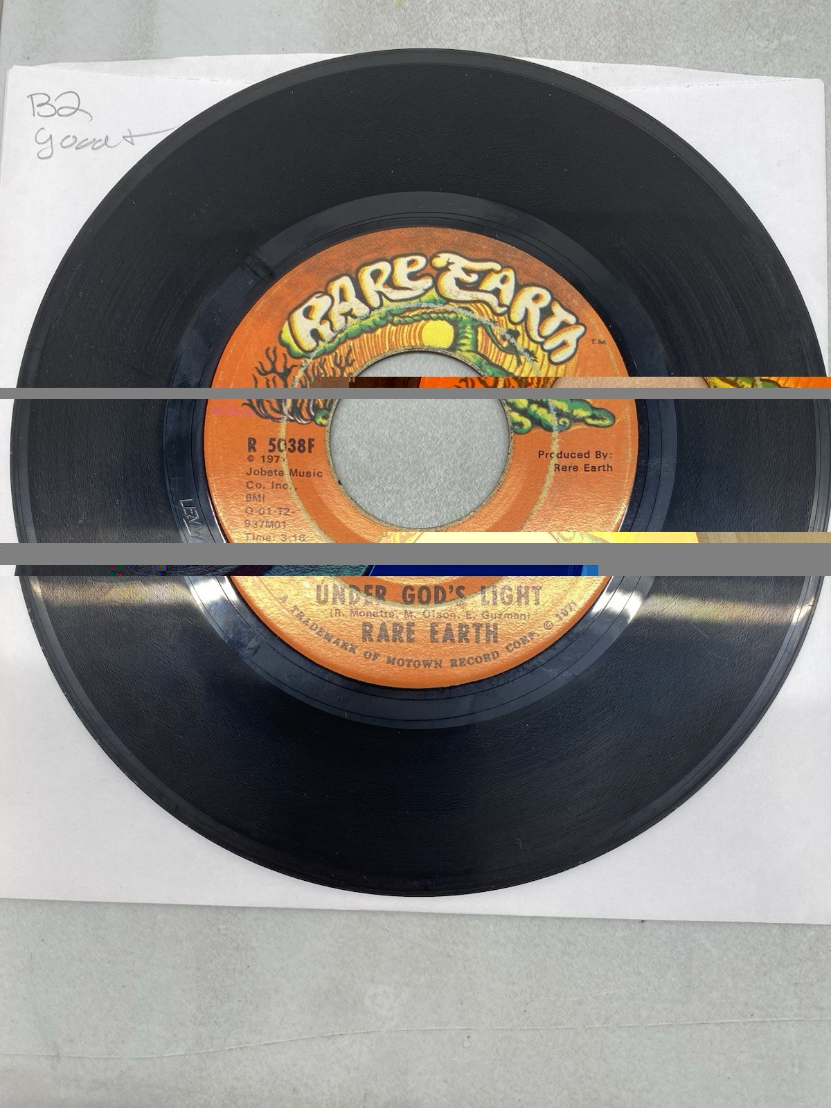 RARE EARTH  Hey Big Brother / Under God's Light 45 RARE EARTH vinyl
