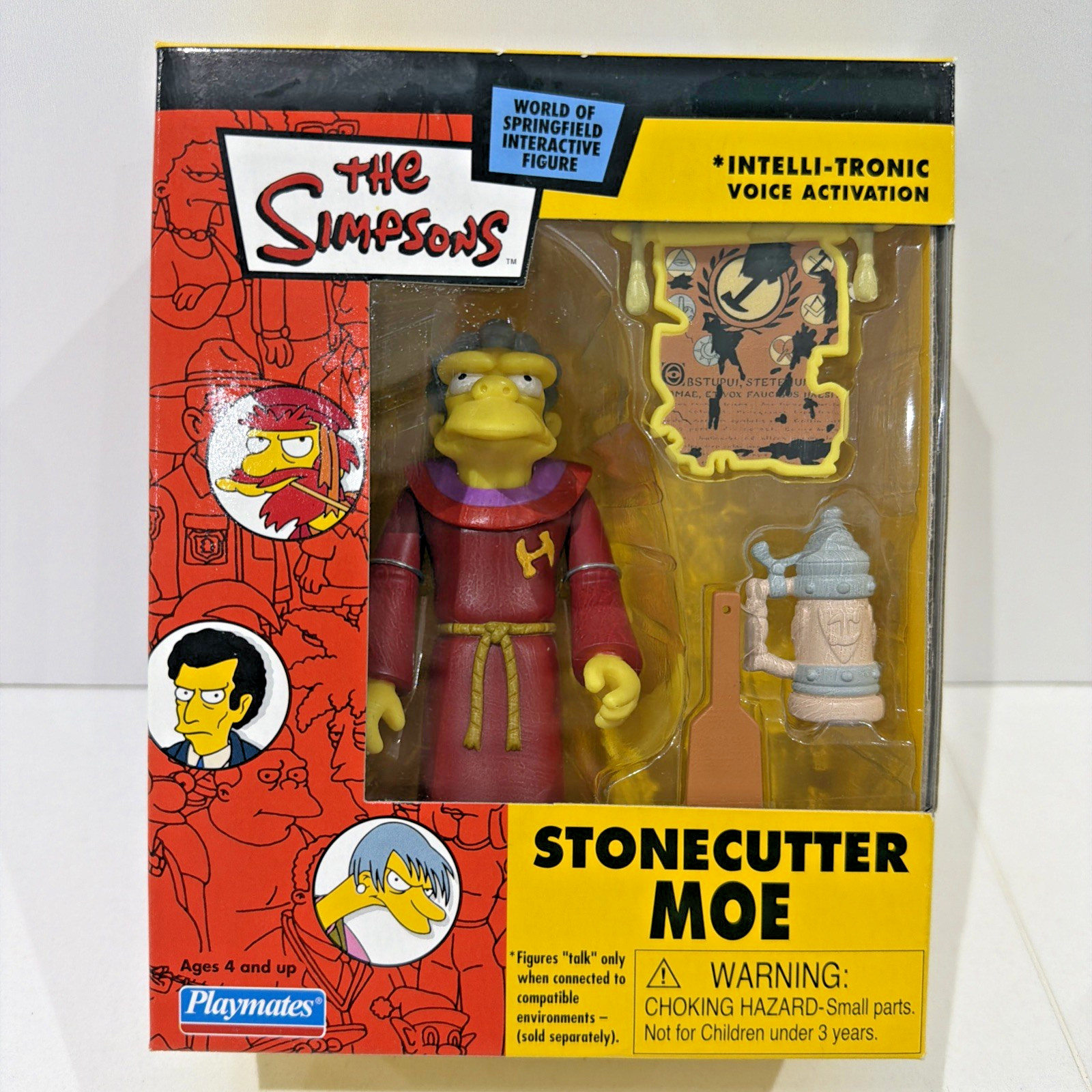 The Simpsons STONECUTTER MOE Playmates World Of Springfield MAIL AWAYS WOS