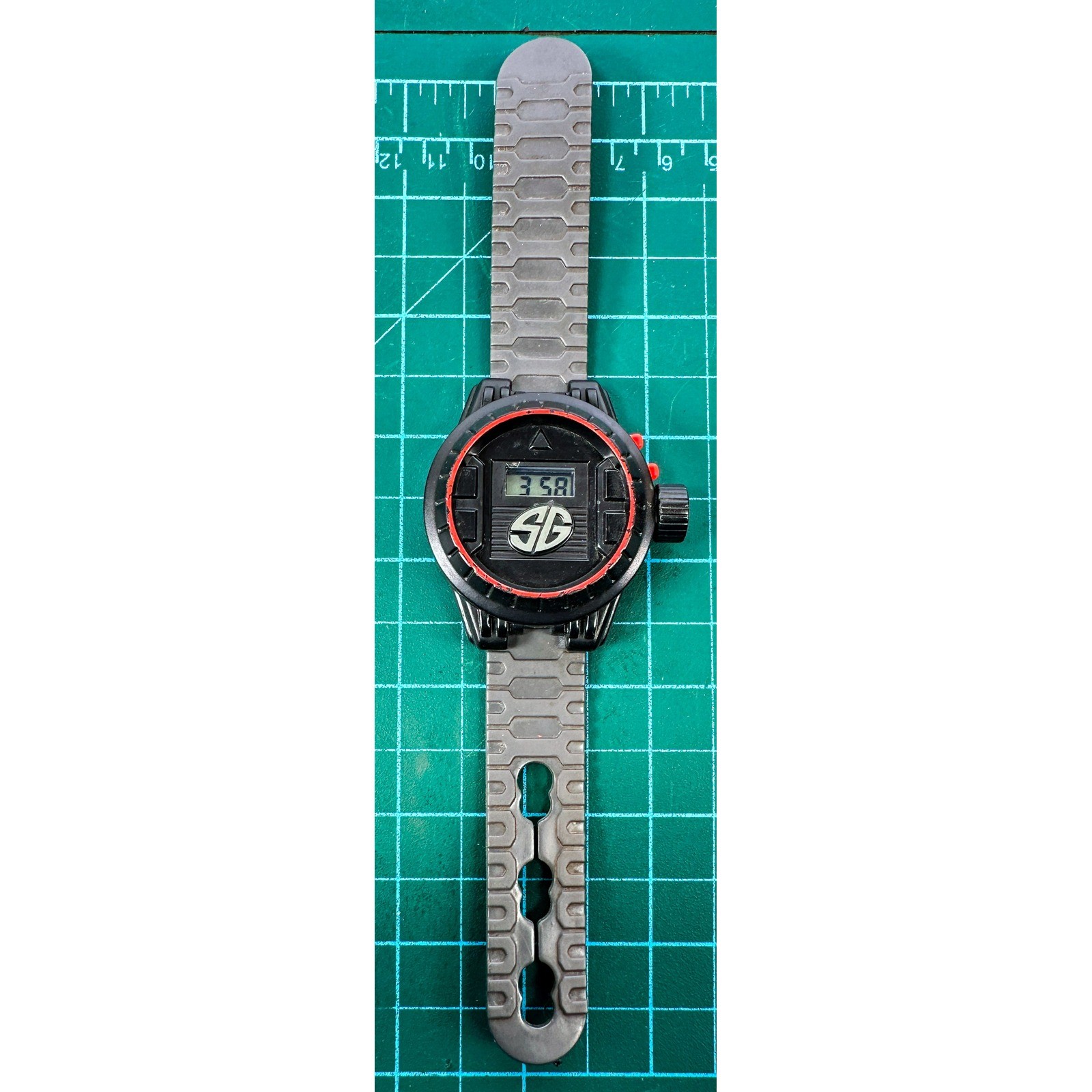 Orologio Digitale Vintage Wild Planet Spy Gear Nero Rosso SG Logo Giocattolo BATTERIA NUOVA