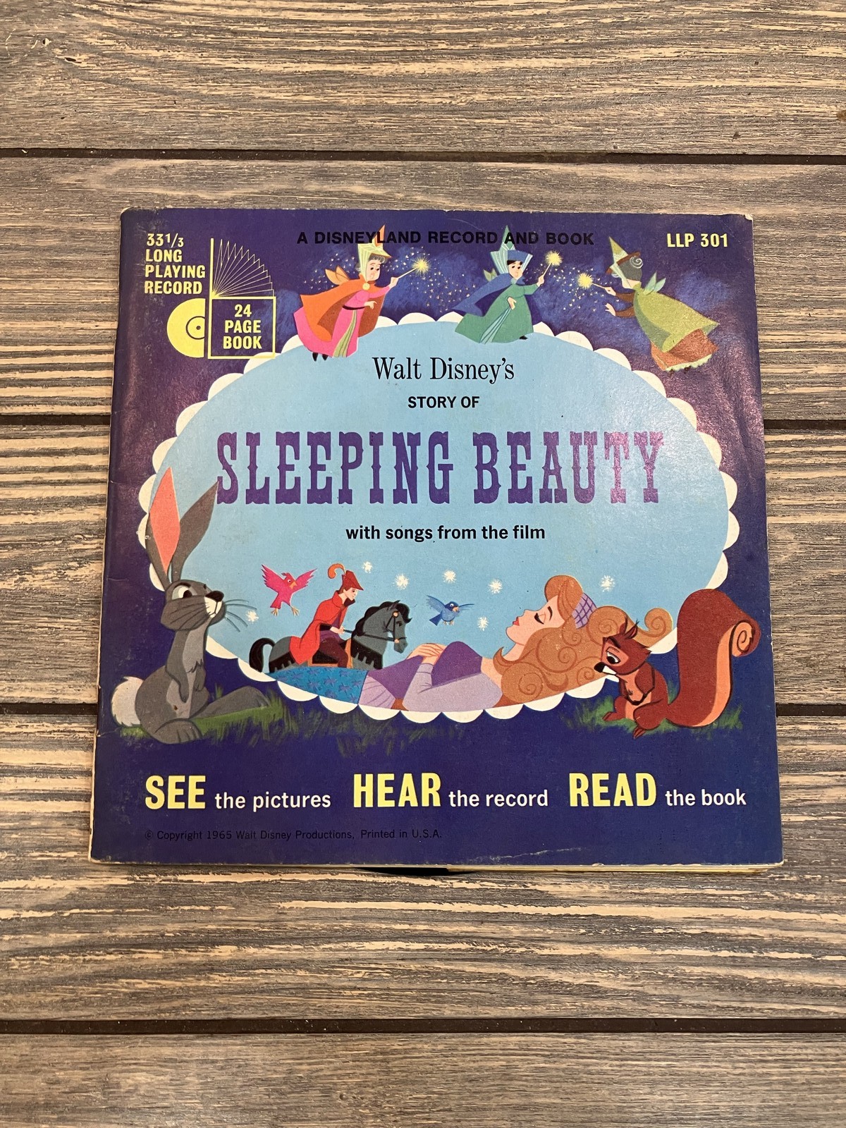 Walt Disney's Sleeping Beauty | Disneyland Record & Book LLP 301 | 1965 LP Vinyl
