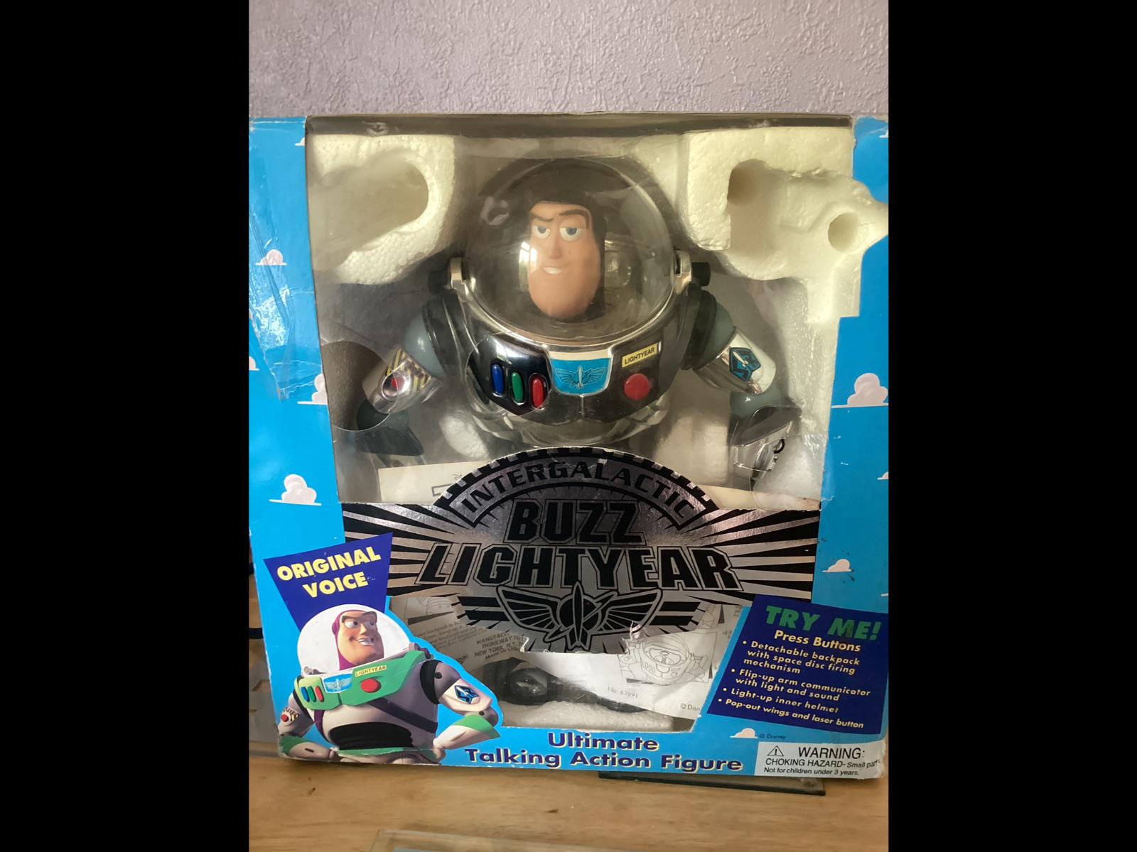 Thinkway Intergalactic Silver Buzz Lightyear 1995  12” Ultimate Talking Figure 