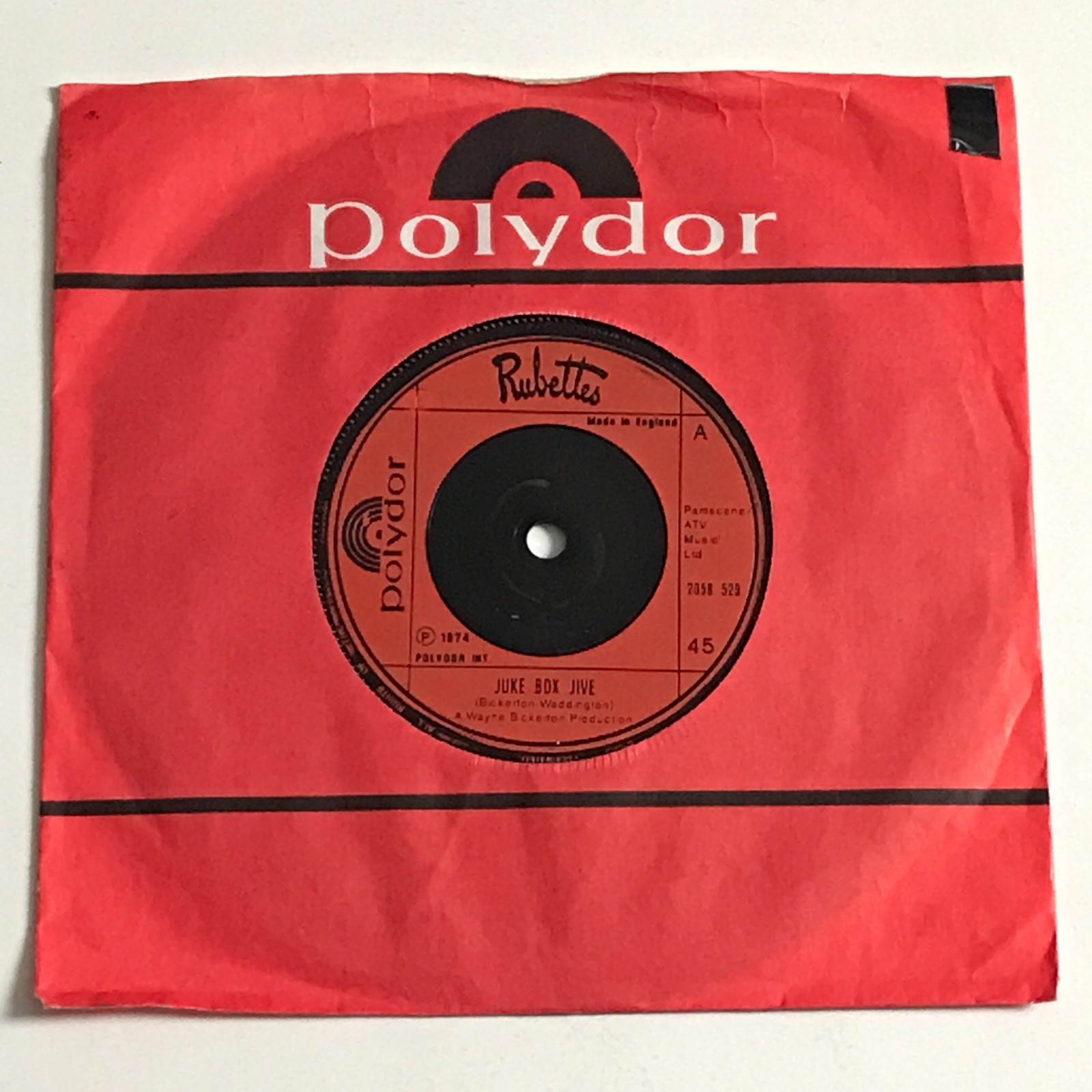 The Rubettes - Juke Box Jive 7" Vinyl Record - 2058 529 VG+/VG+