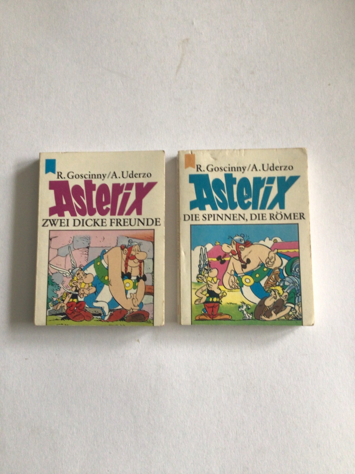 2x Heyne Mini Libro Fumetto - Asterix Due Amici Spessi / I Ragni i Romani