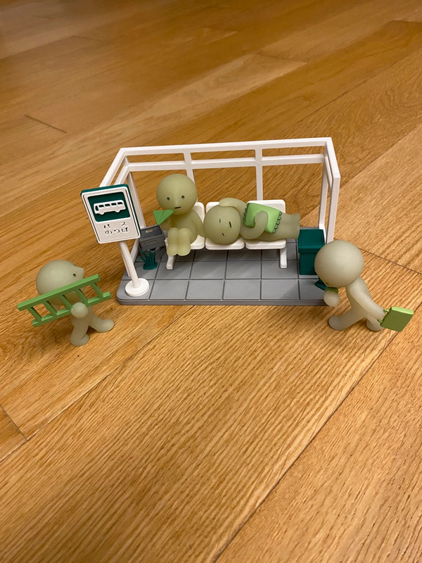 Smiski bus stop display