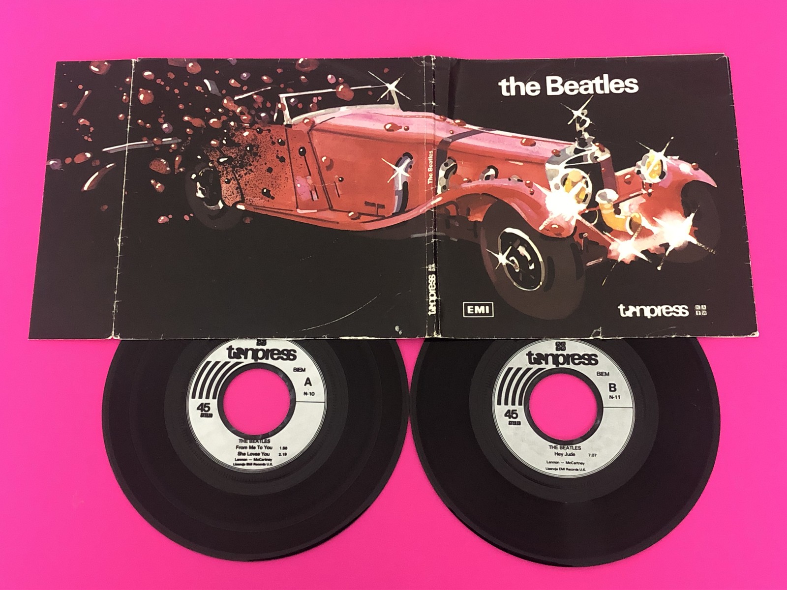The Beatles - The Beatles (2x7", EP, Gat) (Very Good Plus (VG+)) - Rock Beat, Ro