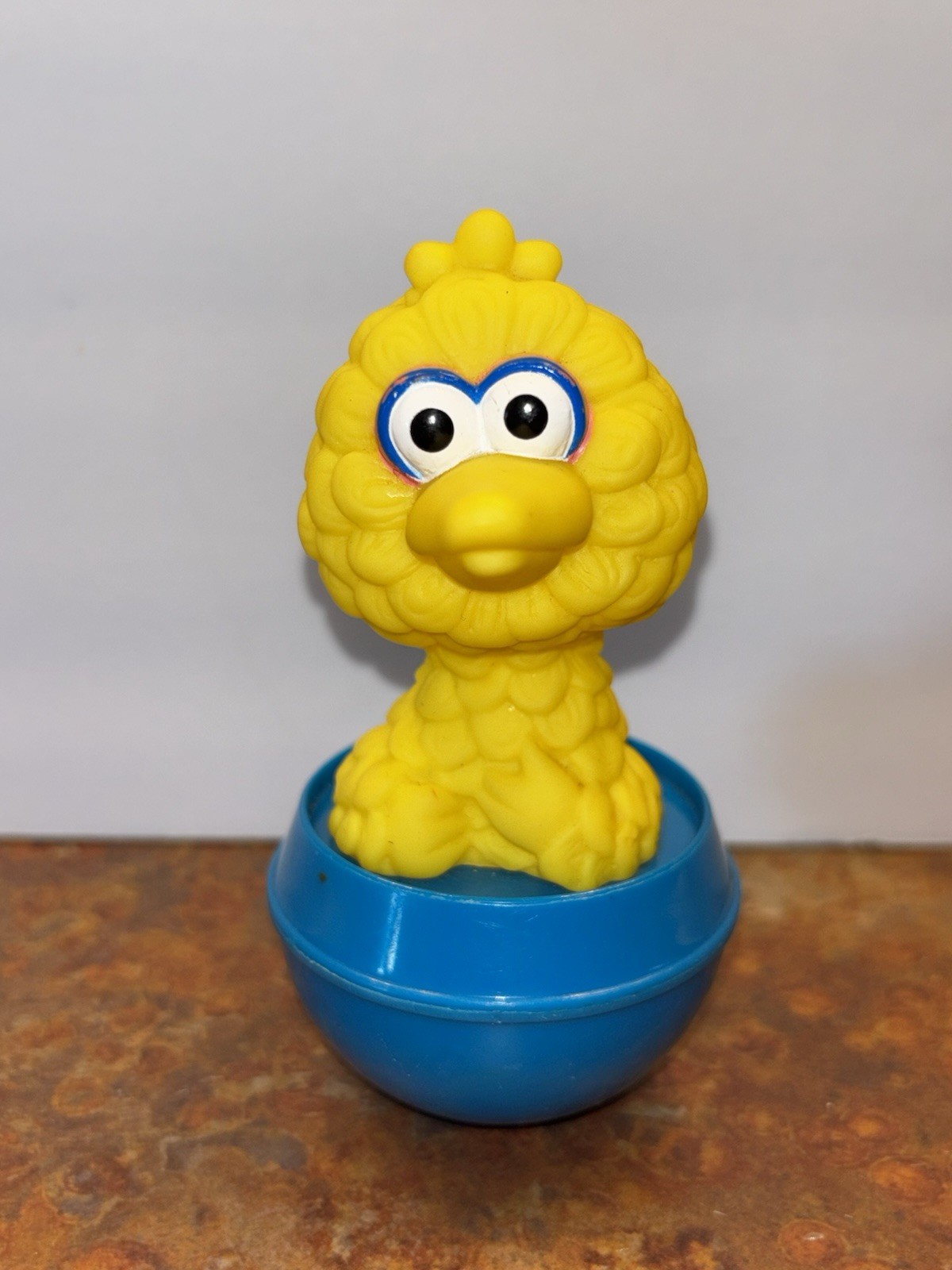Vintage Tyco Sesame Street Weeble Wobble Roly Poly Big Bird Toy