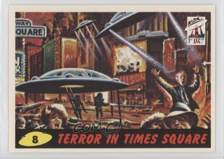 1994 Topps Mars Attacks! Archives 1st Day Terror in Times Square #8 0ad