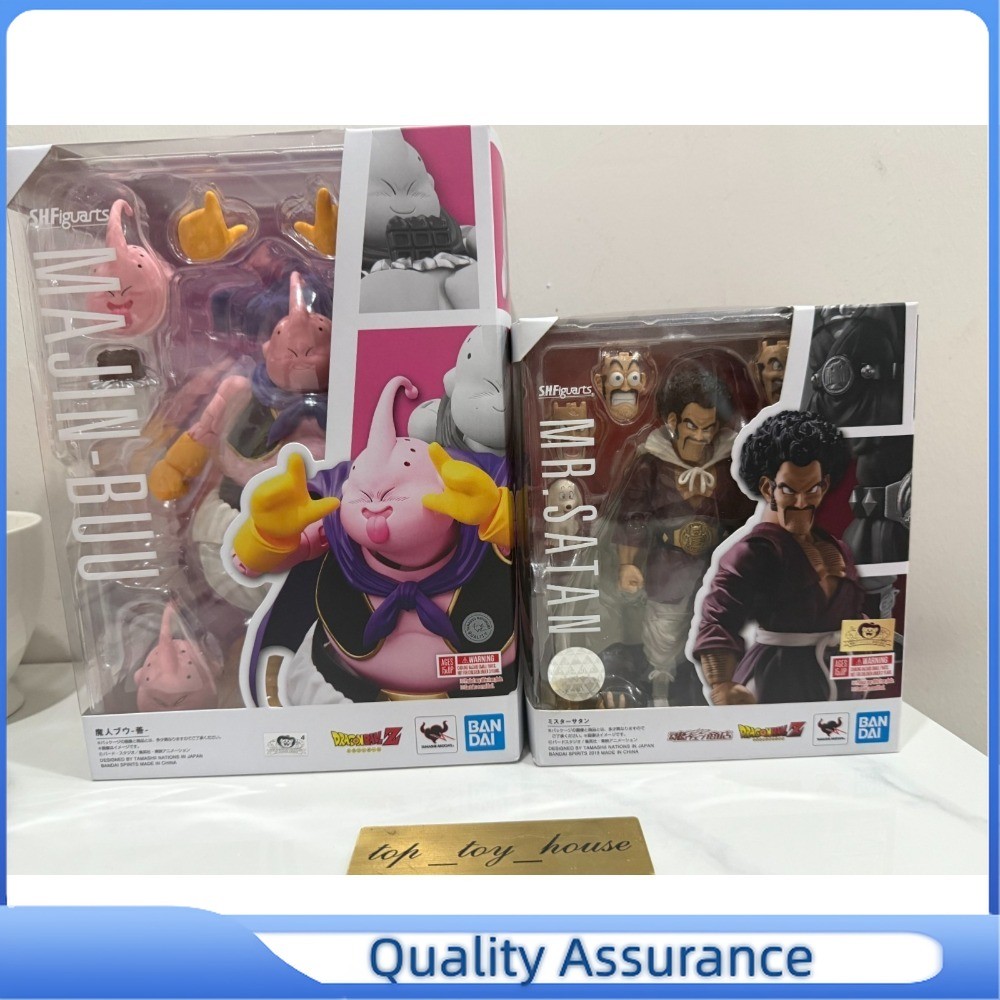 1PCS Nuovo Bandai S.H.Figuarts Majin Bu & Mr Satan Set di 2 Action Figure Giocattolo In