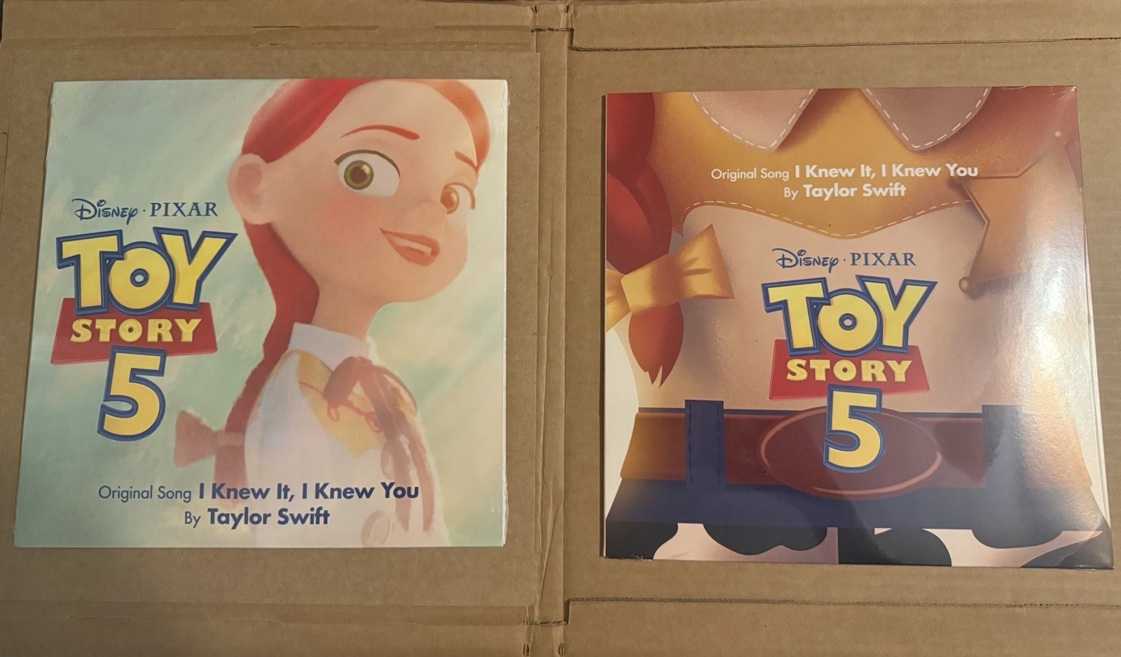 Taylor Swift I Knew It I Knew You Toy Story 5 Badge Hat Picture Disc Vinyl SET